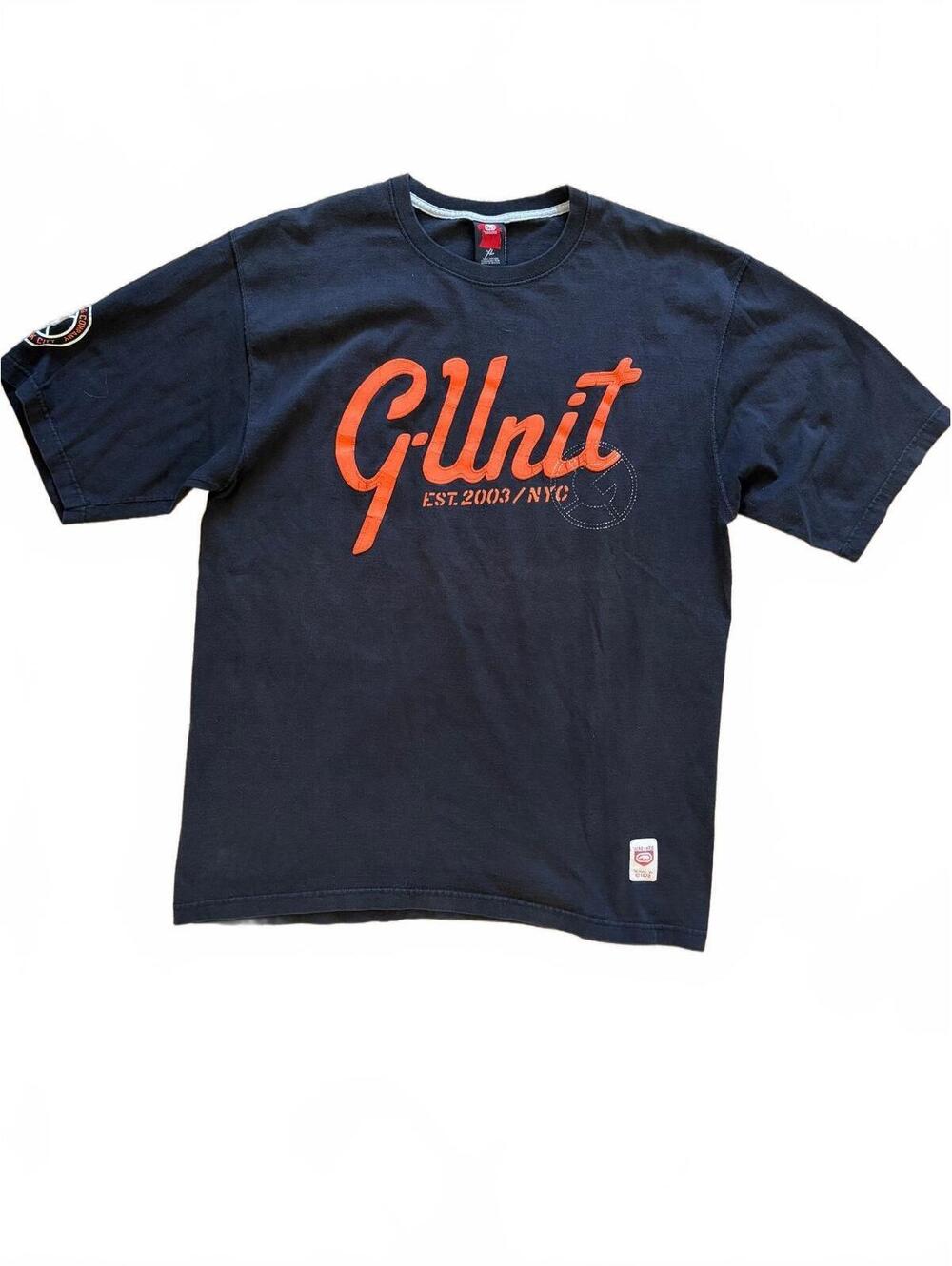 2000’s G-Unit x Ecko Unltd T-Shirt Mens XL Black Orange Graphic NYC Y2K Hip Hop